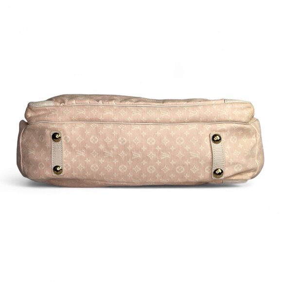 LOUIS VUITTON Pink Denim LV Messenger Bag Laptop Womens Pink White Crossbody GM - Picture 9 of 16